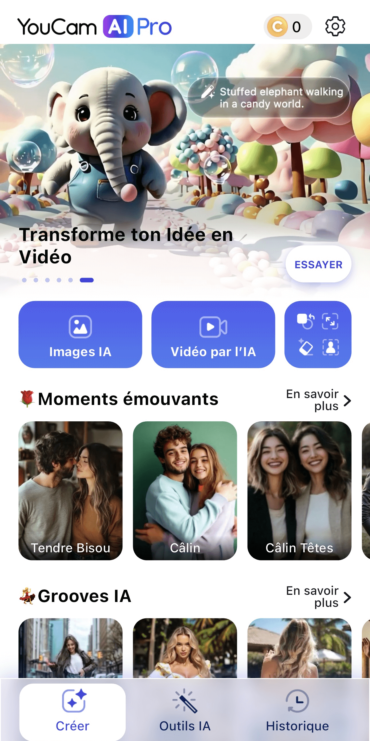 Cliquez sur Image IA
