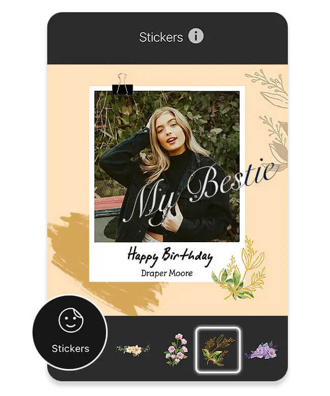 Künstlerische Geburtstagscollage Beispiel für eine künstlerische Idee für eine Collage zum Geburtstag.