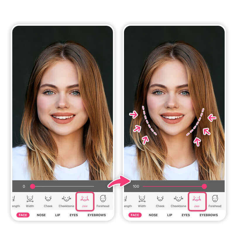 Remodeler visage avec YouCam Makeup
