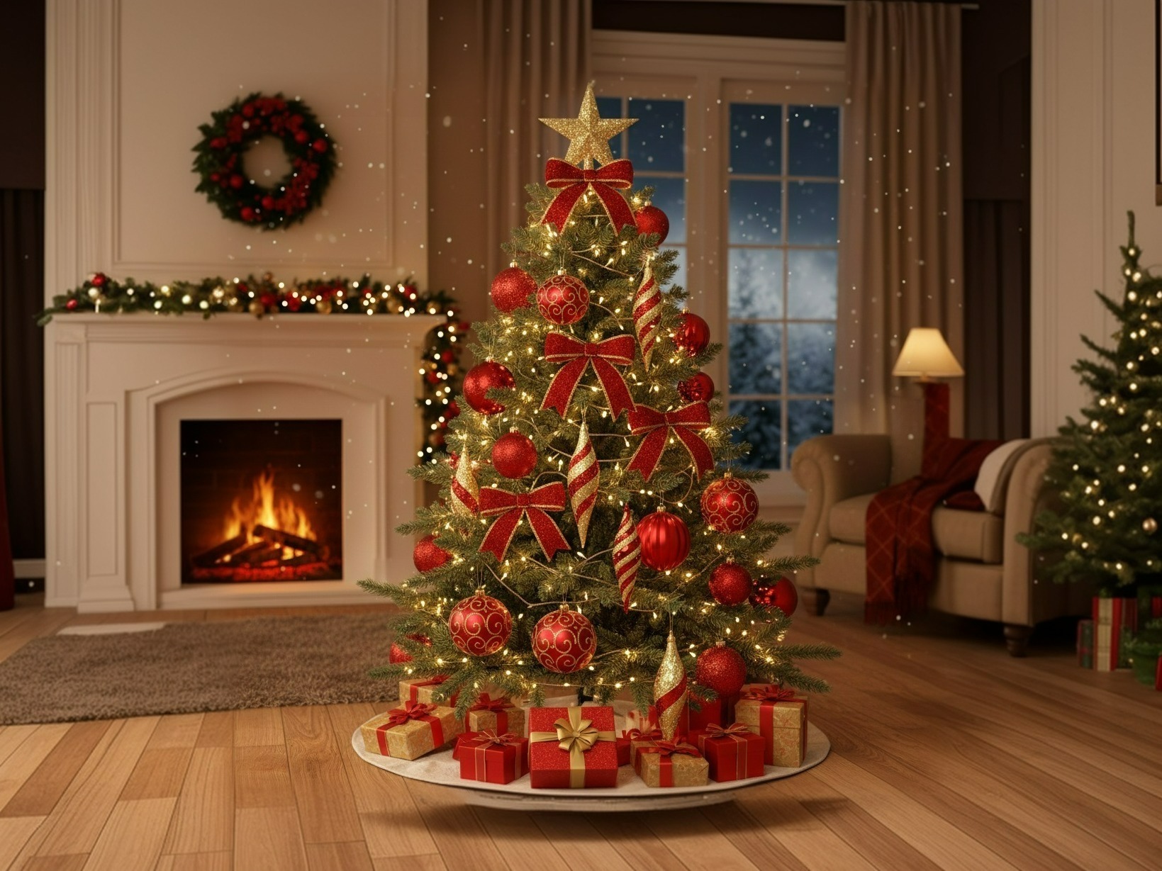 Arrière-plan de Noël sapin