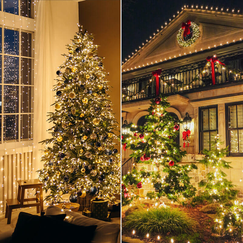 Adding Christmas lights to photo is a great way to spread holiday cheer.