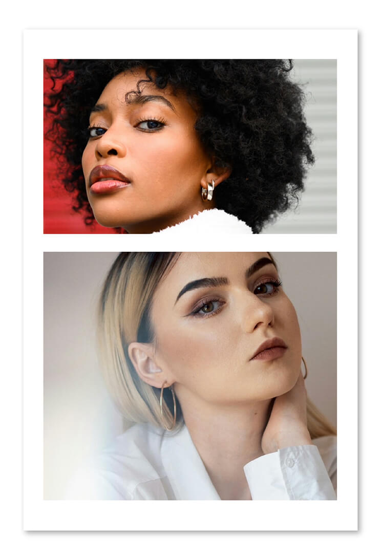 Eine Collage zeigt das Essen aus verschiedenen Perspektiven, erstellt mit YouCam Perfect.