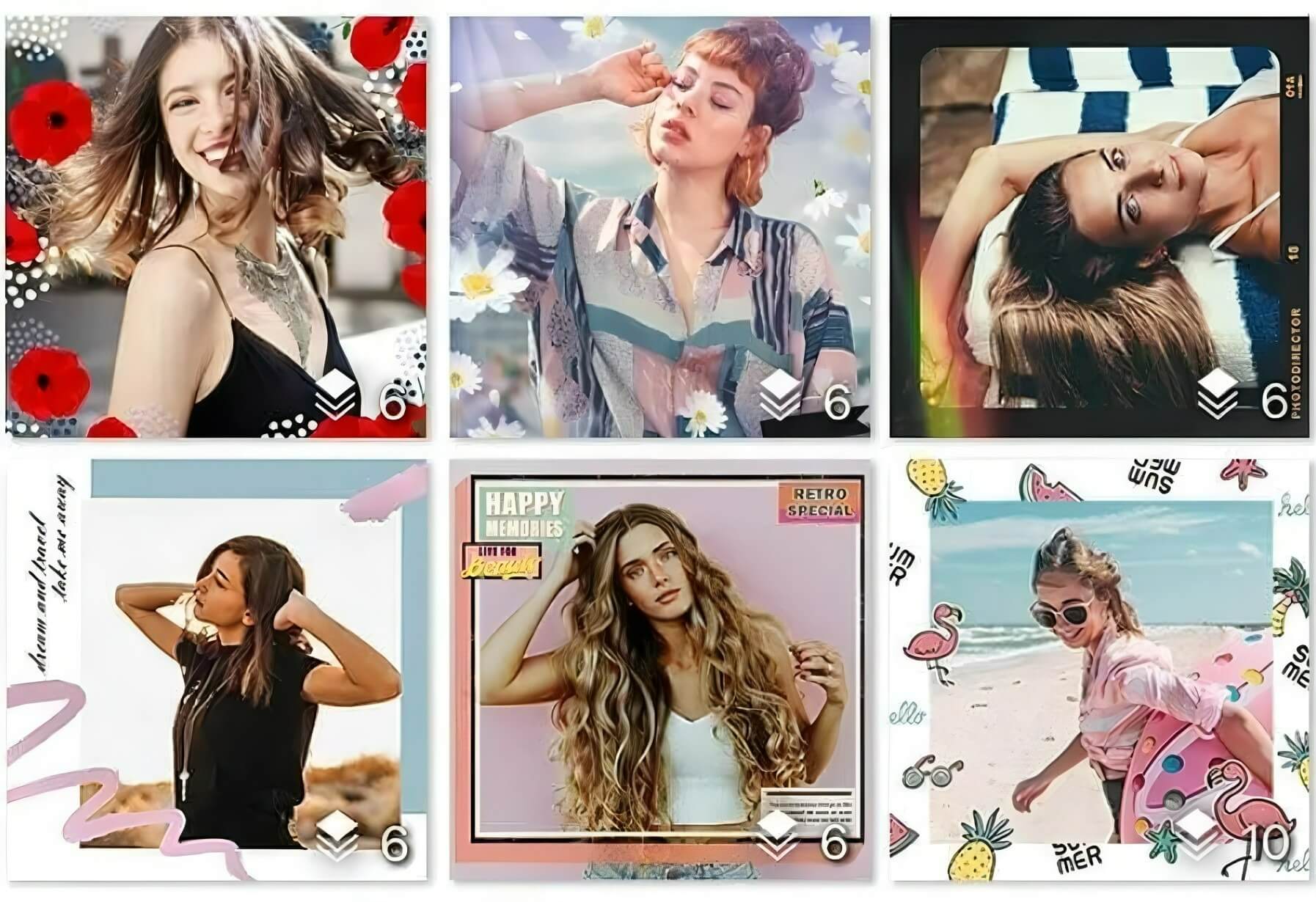 Cadres photo à thème variés