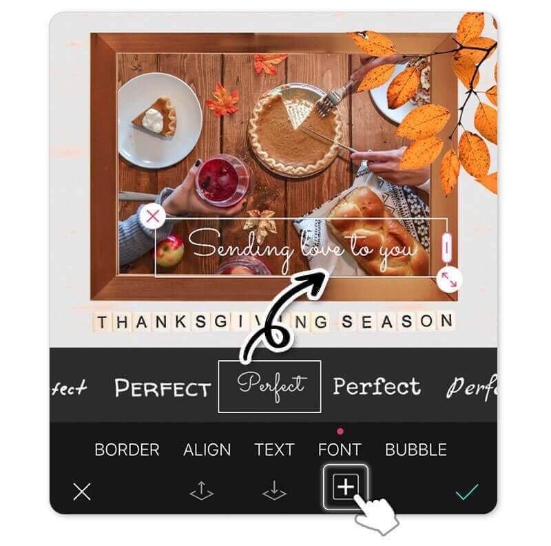 Customize Thanksgiving Photo Template on Phone