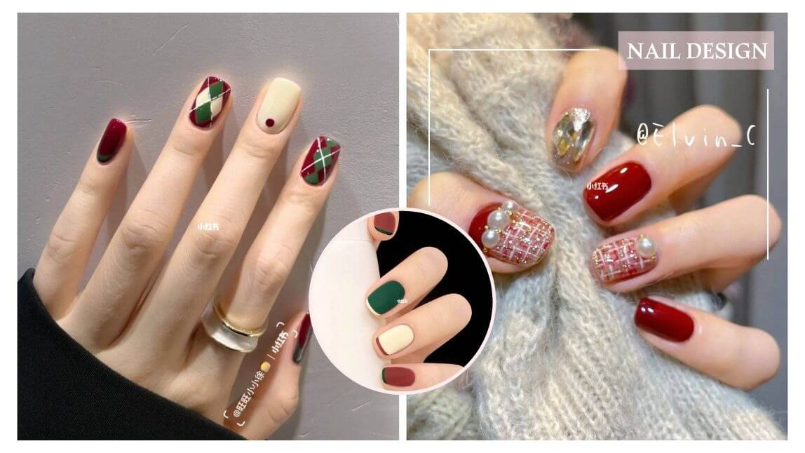 2025 聖誕美甲 20 款推薦｜毛呢、冰晶雪花、派對亮片風（支援 App 模擬）