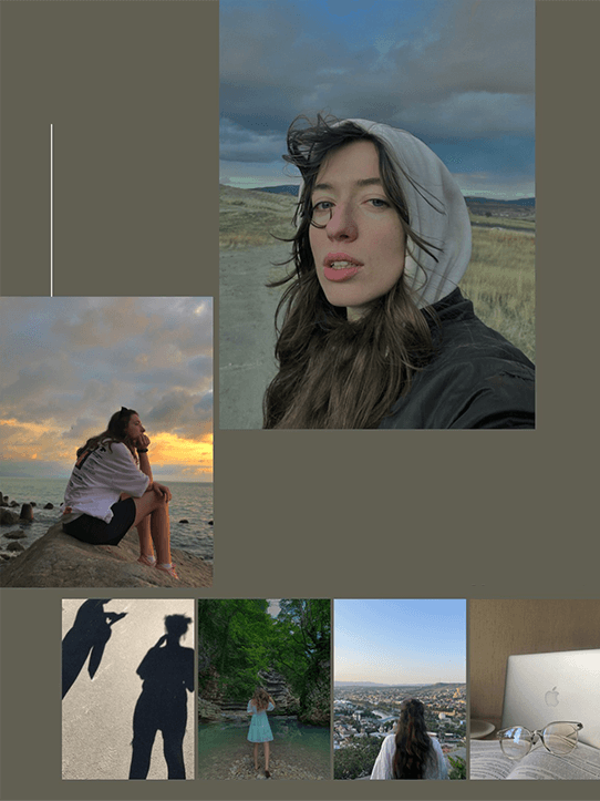 Elegante Instagram-Story-Vorlage mit goldenen Rahmen.