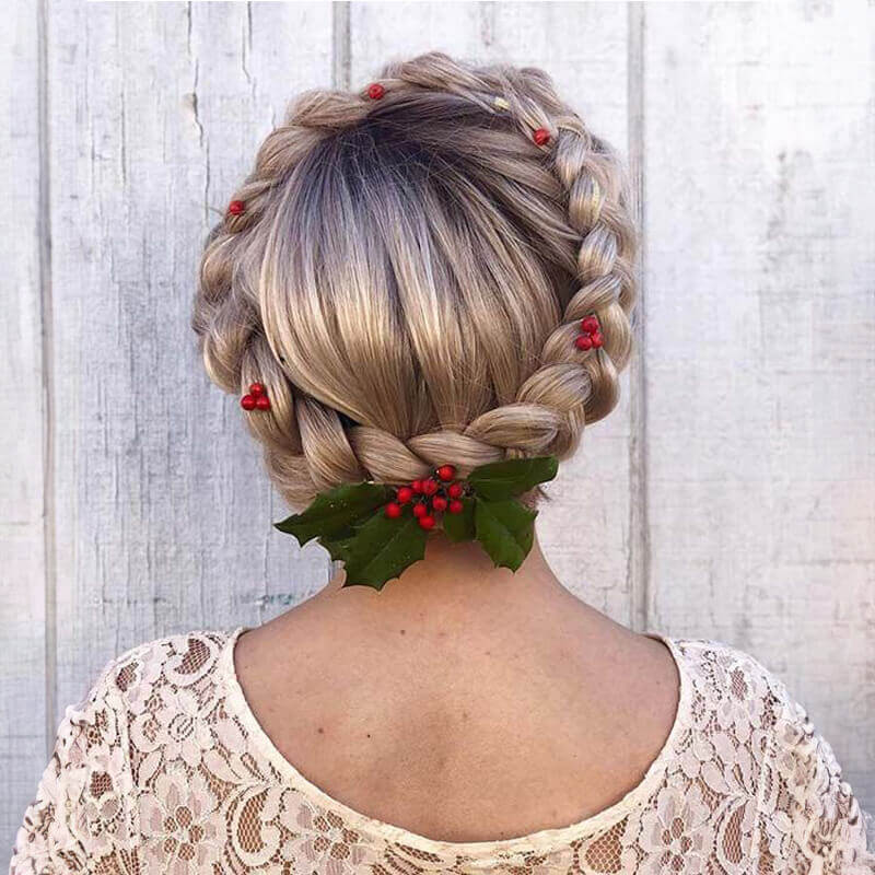 Penteado de natal: trança auréola angelical