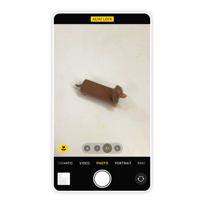 Turn on AE/AF Lock to record video on iPhone. AE/AF Lock keeps your video from constantly adjusting lighting and focus.