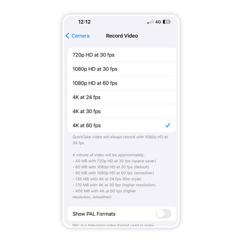Check your iPhone settings before recording a video. Use the right resolution and frame rate to record video on iPhone.