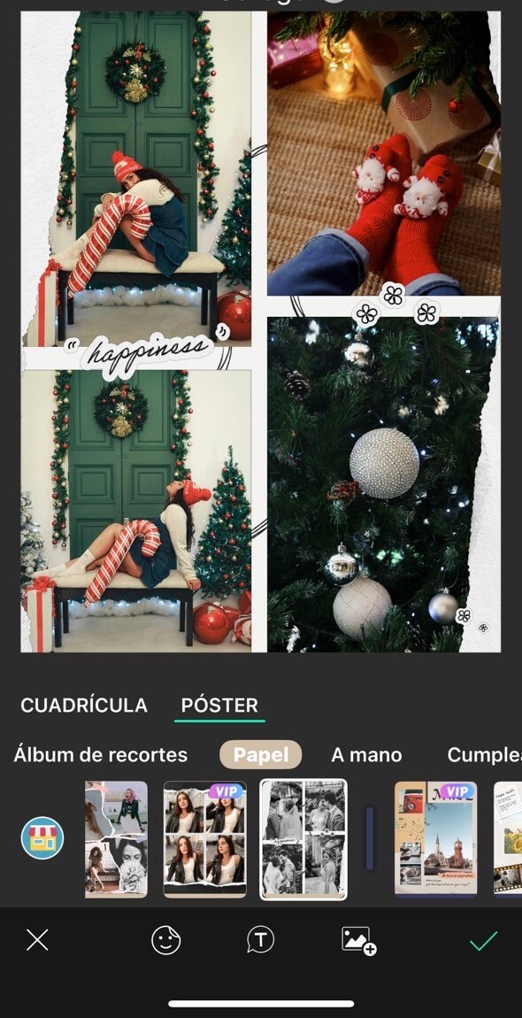 collage navideño 4 fotos