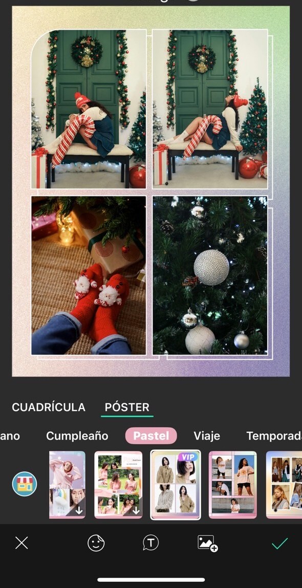 collage navideño 4 fotos