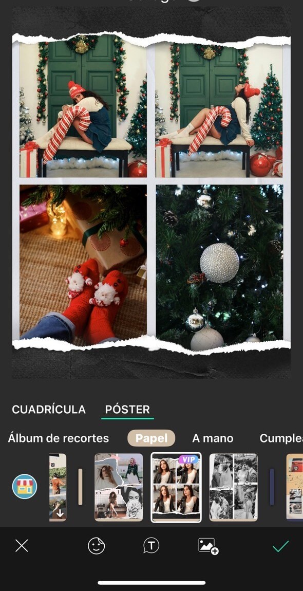 collage navideño 4 fotos