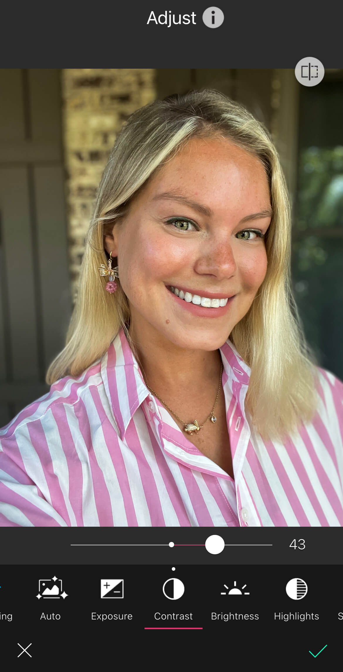 Ajustar contraste para remover filtro