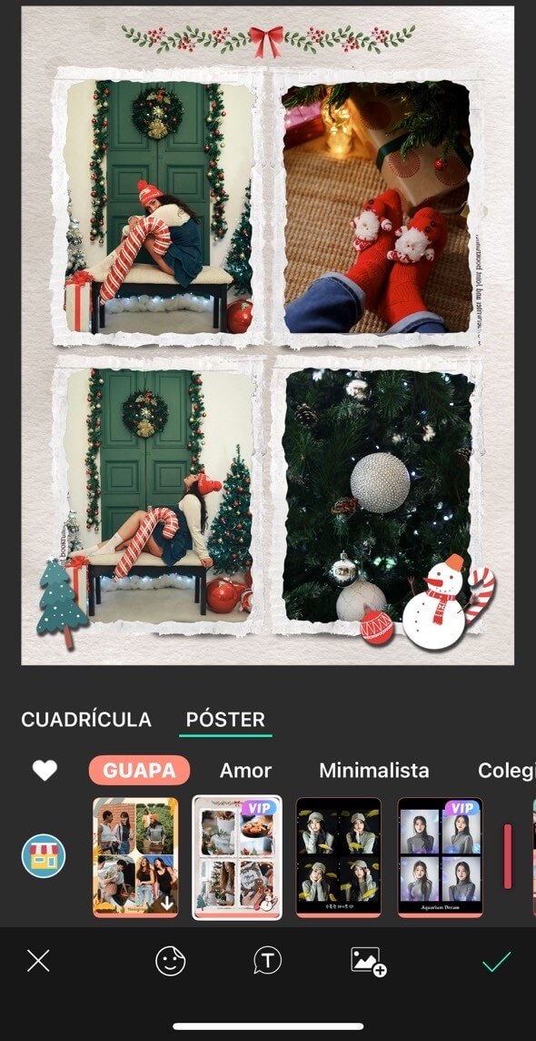 collage navideño 4 fotos