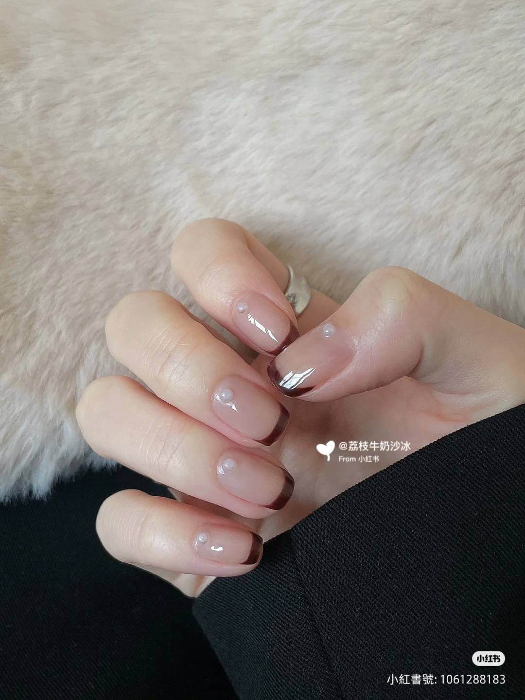 酒紅珍珠法式 酒紅珍珠法式