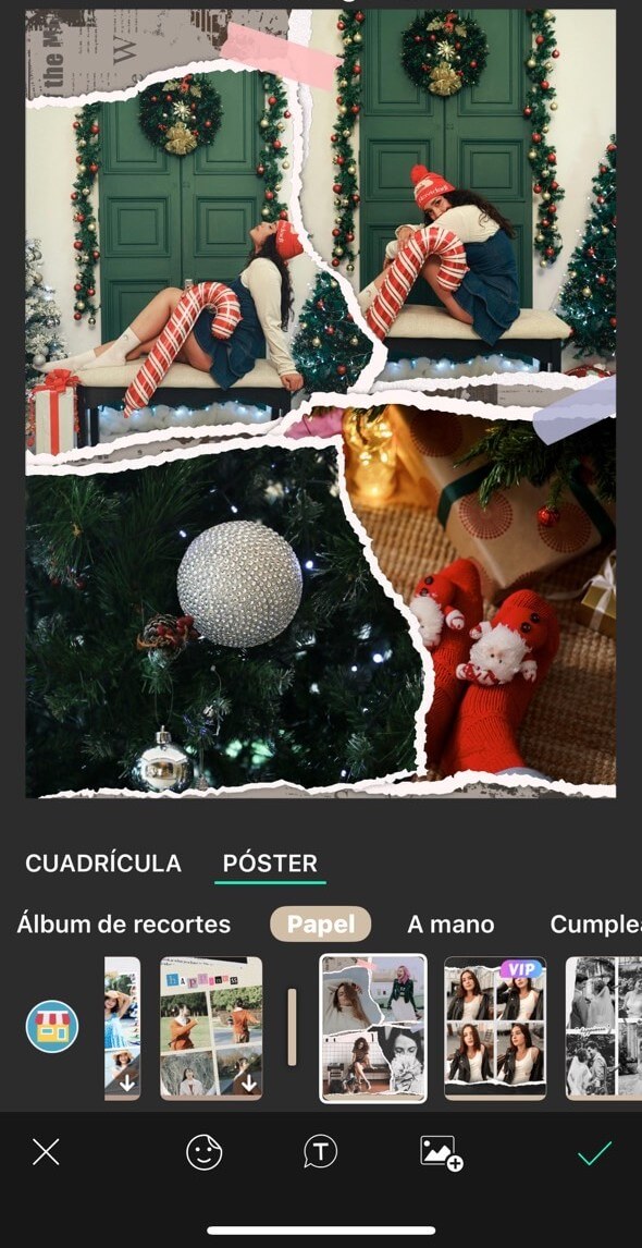 collage navideño 4 fotos