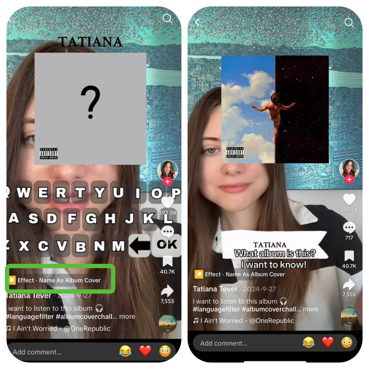 Como achar o filtro de capa de álbum no TikTok Como achar o filtro de capa de álbum no TikTok