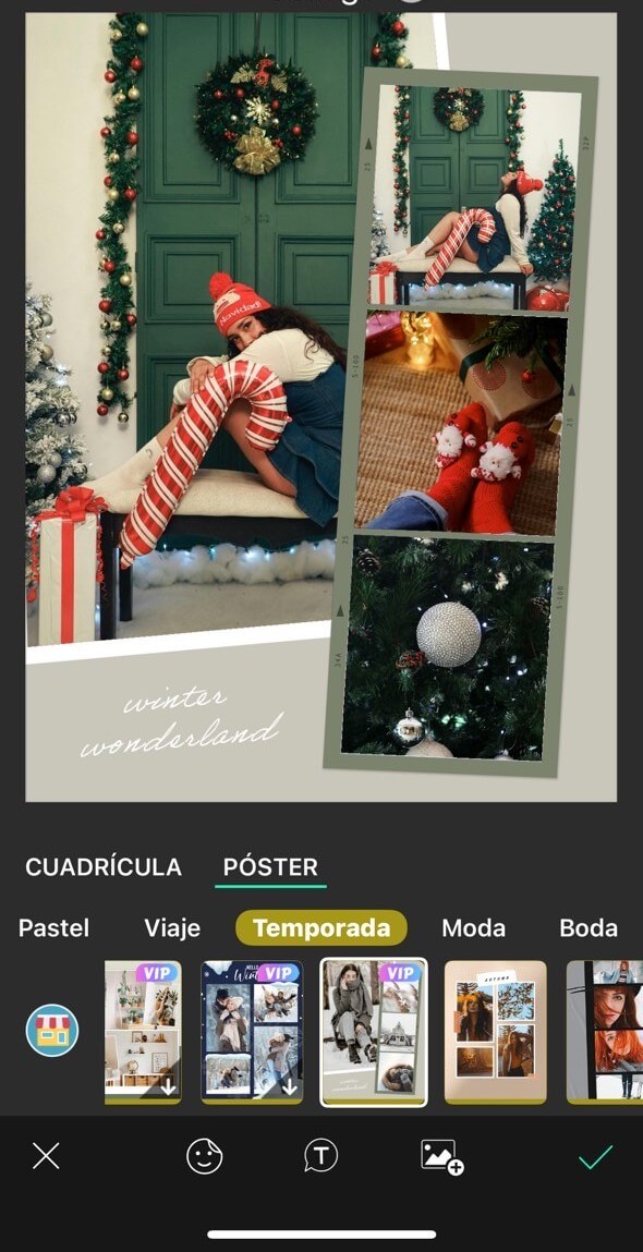 collage navideño 4 fotos