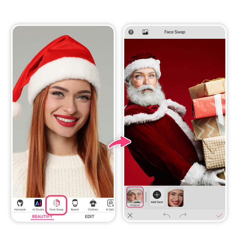 Face Swap Babbo Natale: il Tuo Volto su Immagini di Babbo Natale Face Swap Babbo Natale: il Tuo Volto su Immagini di Babbo Natale