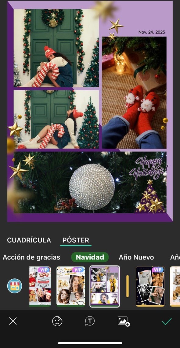 collage navideño 4 fotos