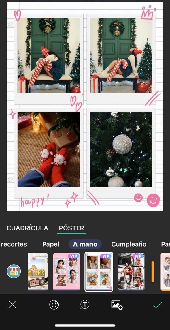 collage navideño 4 fotos