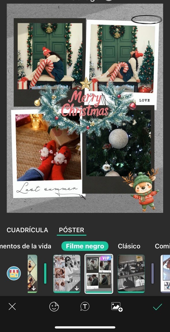 collage navideño 4 fotos