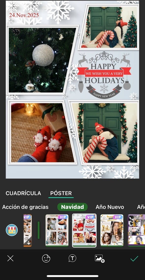 collage navideño 4 fotos