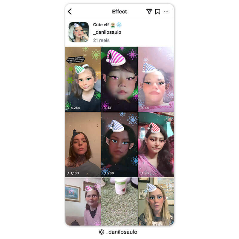 Filtro de elfo com orelhas pontudas e gorro de Natal