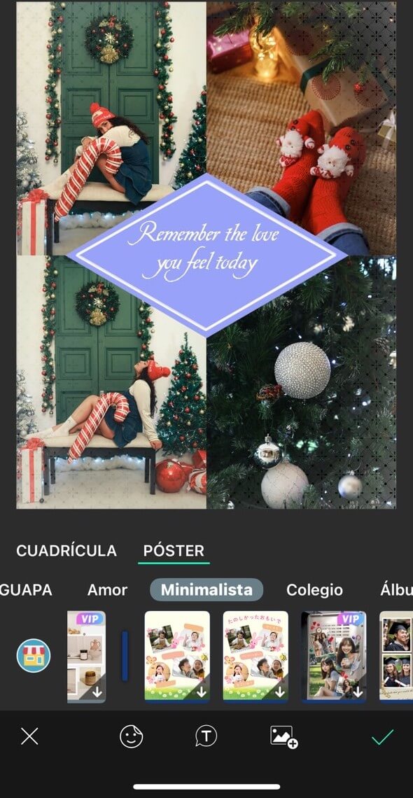 collage navideño 4 fotos