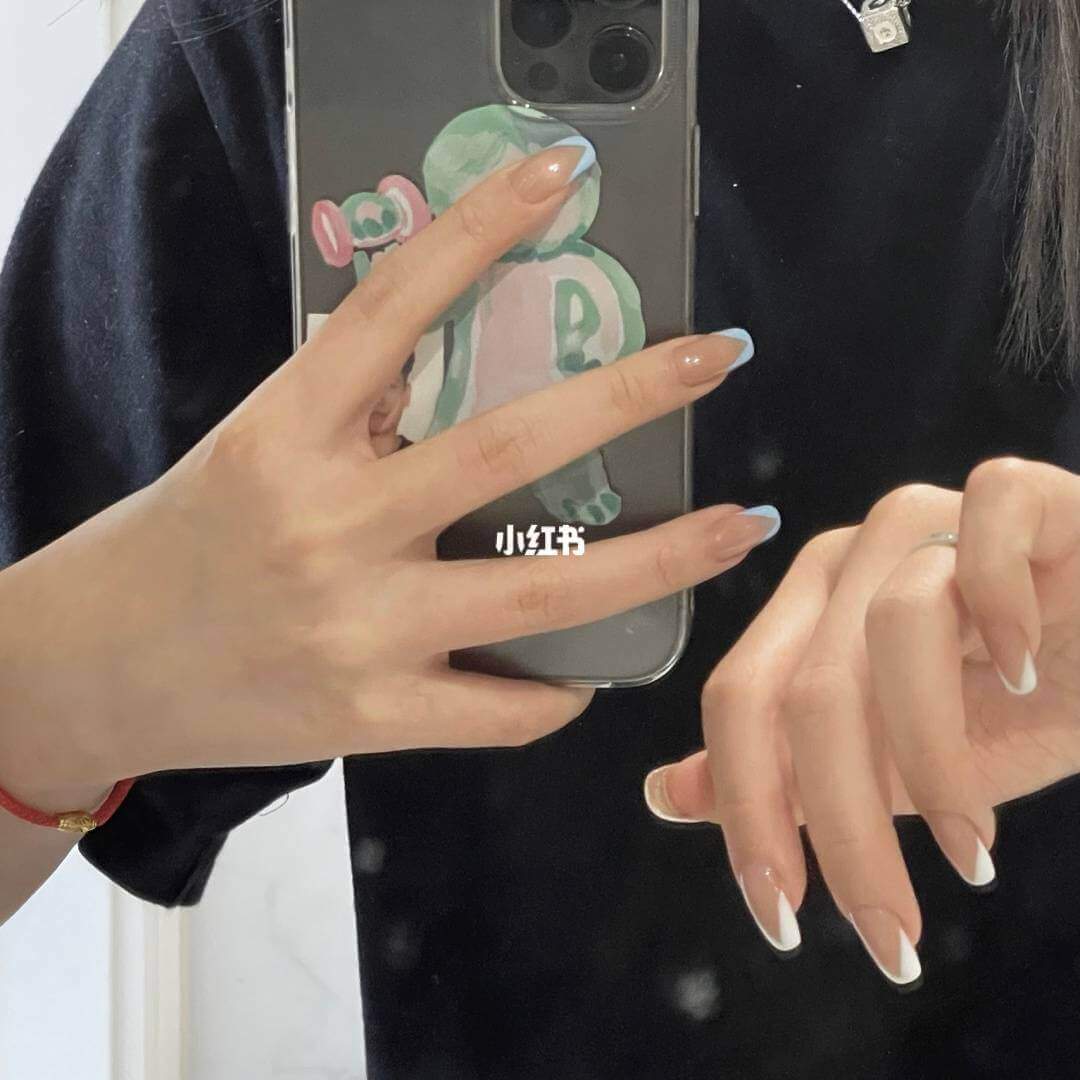 鴛鴦法式指甲 鴛鴦法式指甲