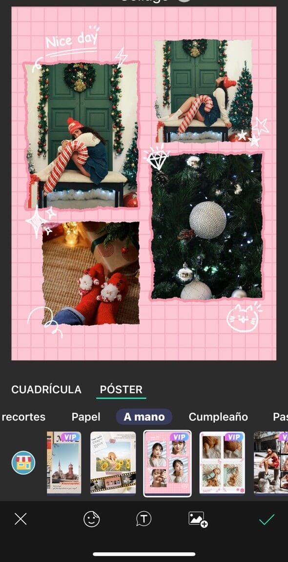 collage navideño 4 fotos