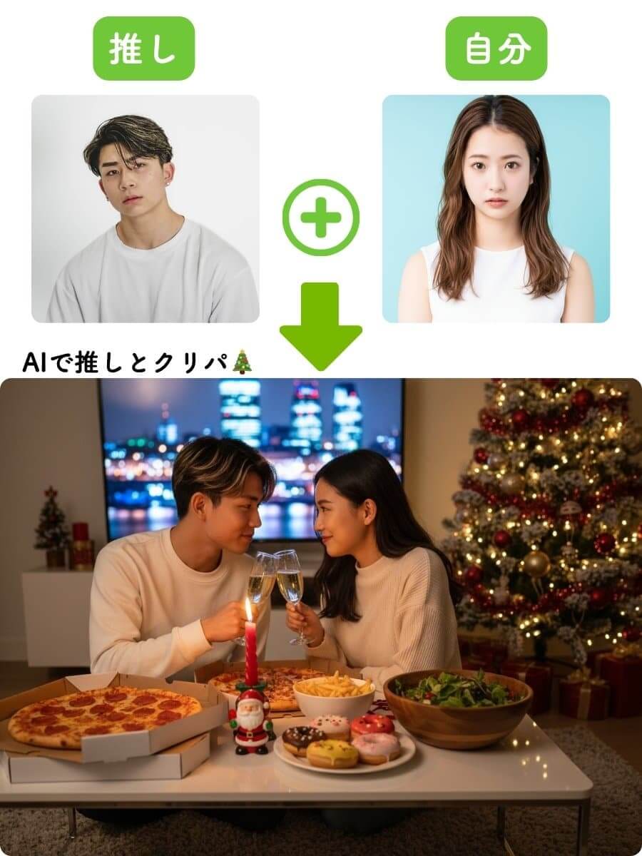 AI画像生成で推しとクリスマスおうちデート