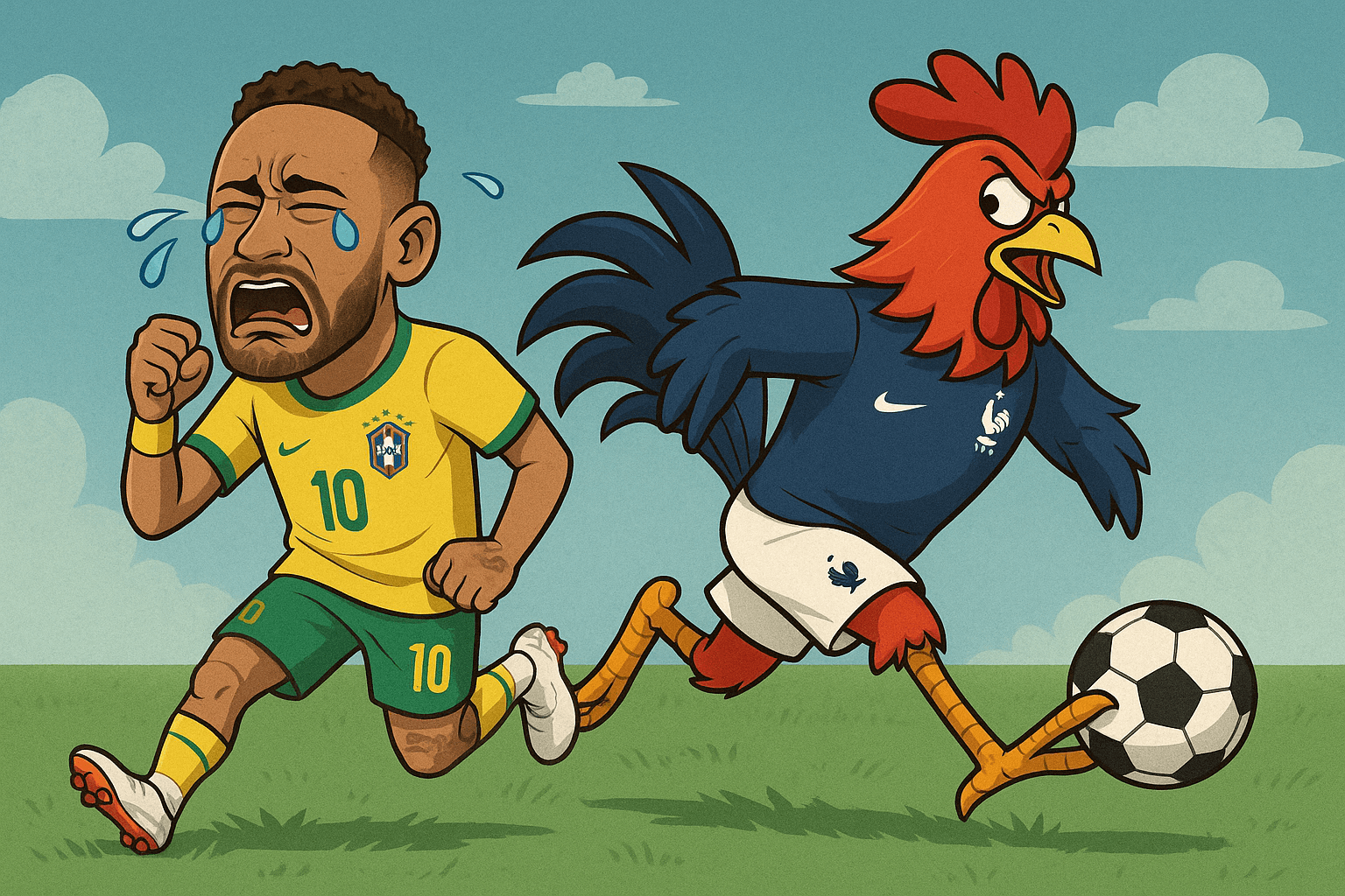 Meme football Neymar et coq 