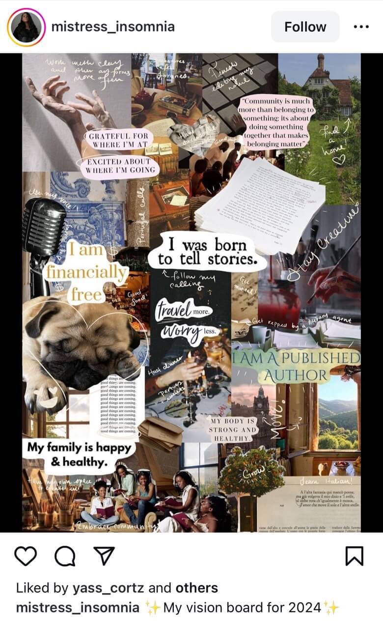 exemples de vision board exemples de vision boards