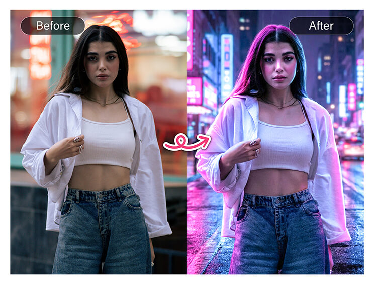 Image to image feature in YouCam Perfect is perfect for creative upgrades, stylistic transformations, or turning real photos into stylized visuals.