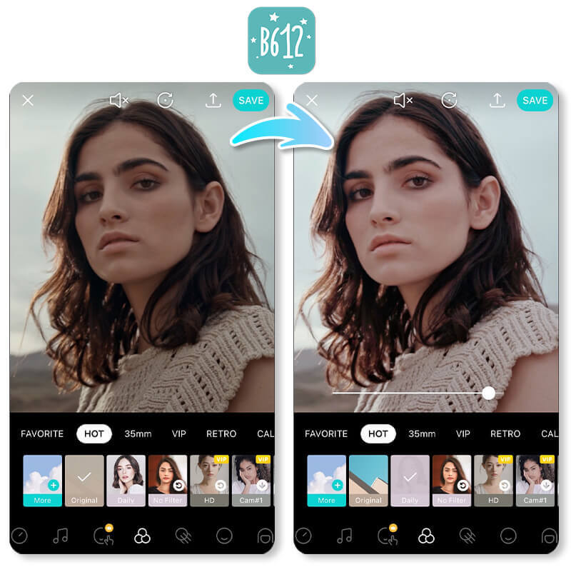 Try the filter app B612