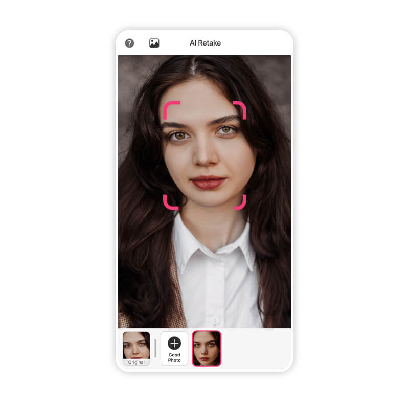 App to fix facial asymmetry in the photo 