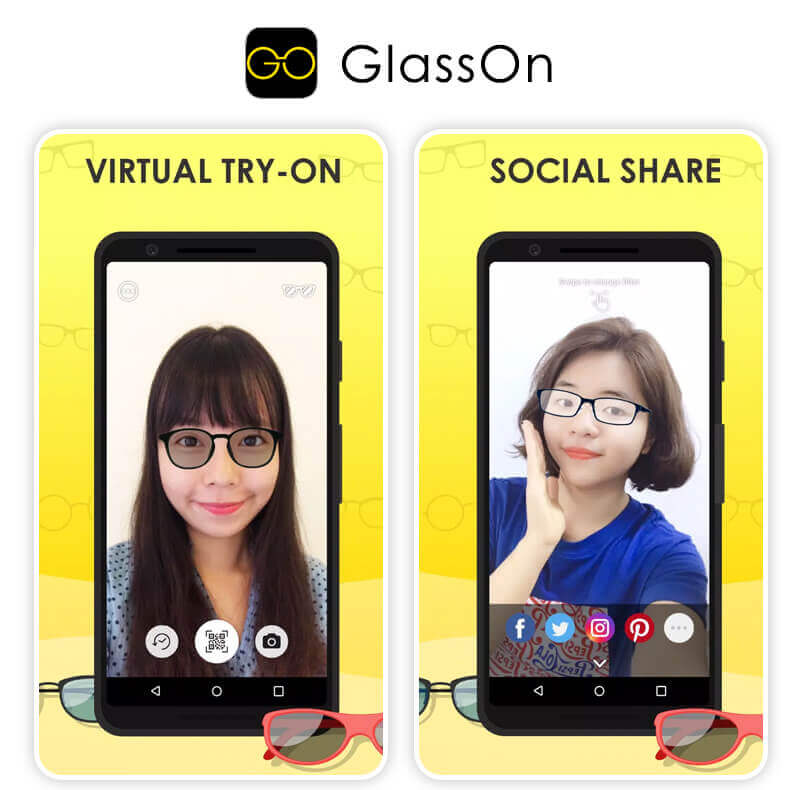 GlassOn Glasses App for virtual glasses try on