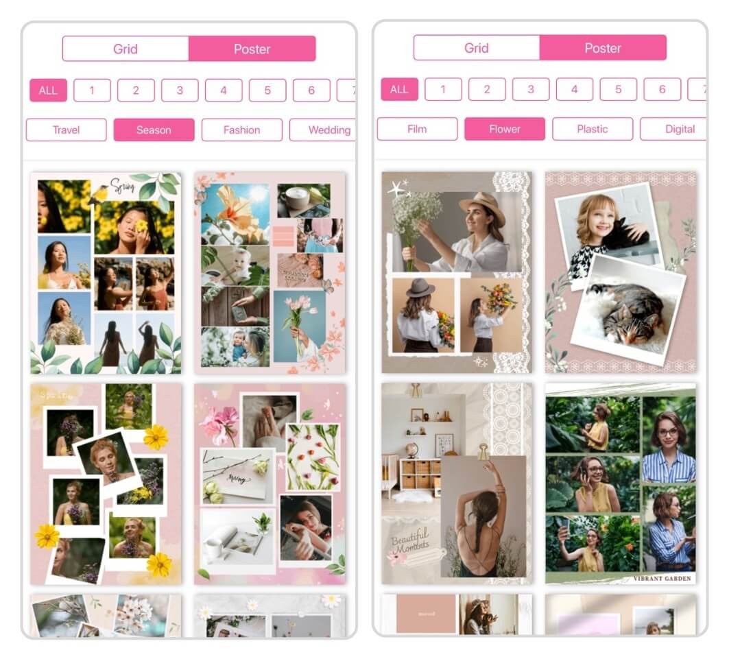 Escolha um modelo de colagem para seu dump de fotos de novembro