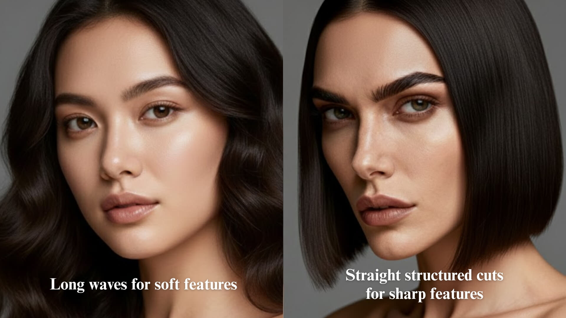 Haircuts for soft vs sharp features Haircuts for soft vs sharp features