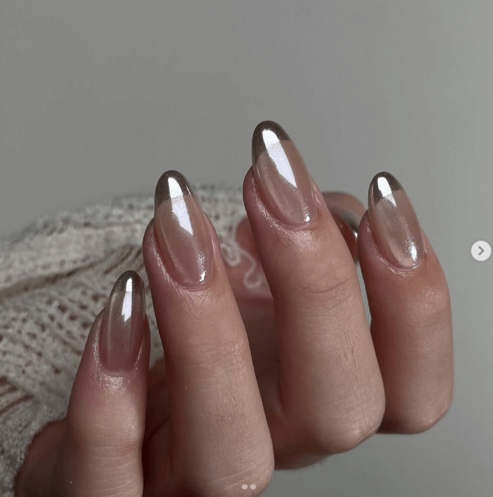 鏡面法式美甲 鏡面法式美甲