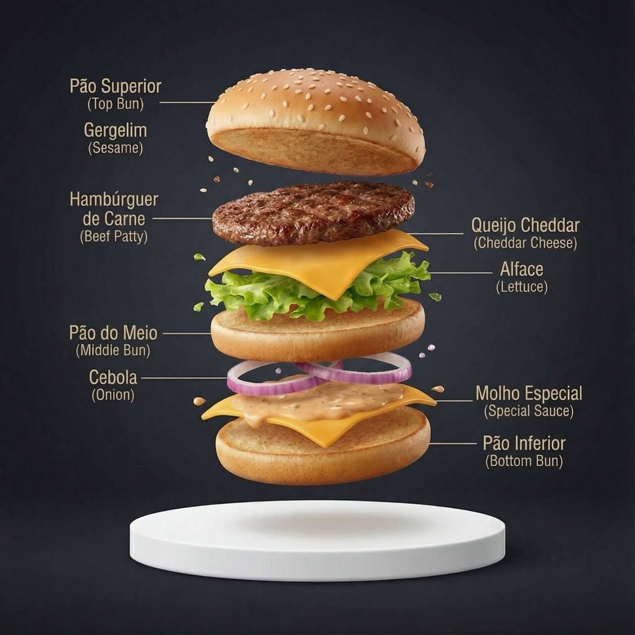 Fotografia de comida de hambúrguer gourmet gerada por IA