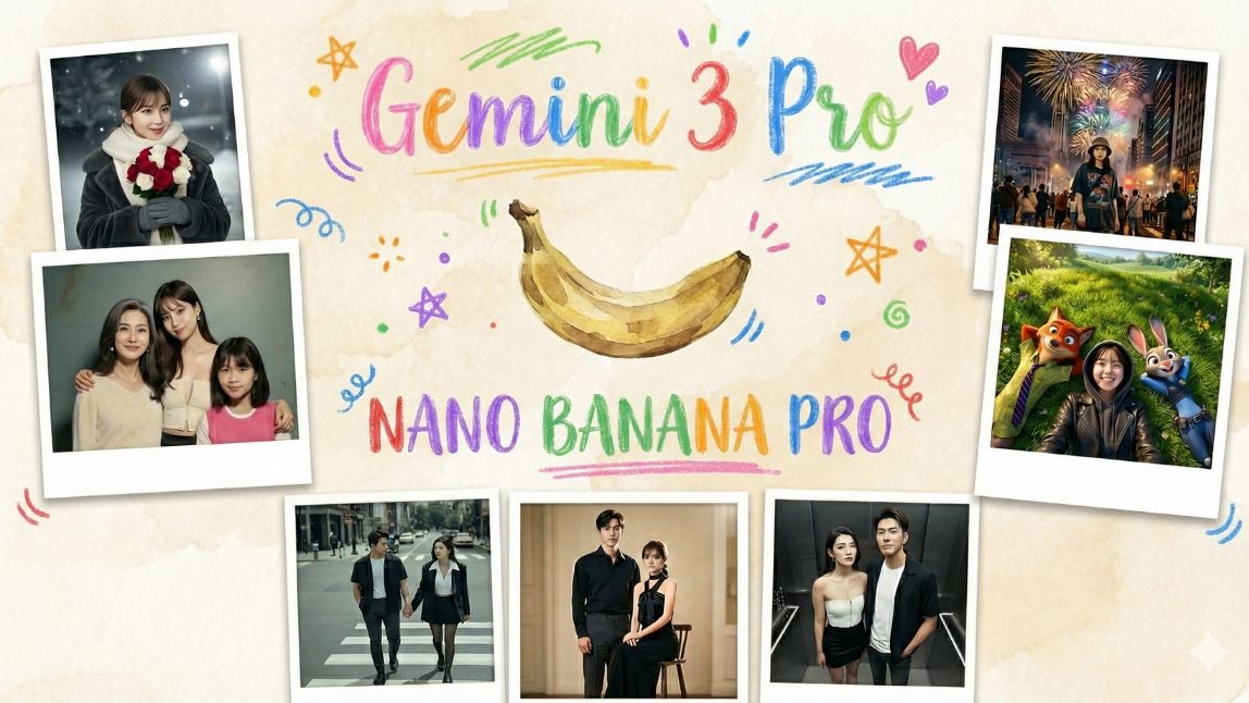 Gemini 3 Pro Banana 圖像生成中文指令分享!5 種 Prompt 複製貼上立即生成