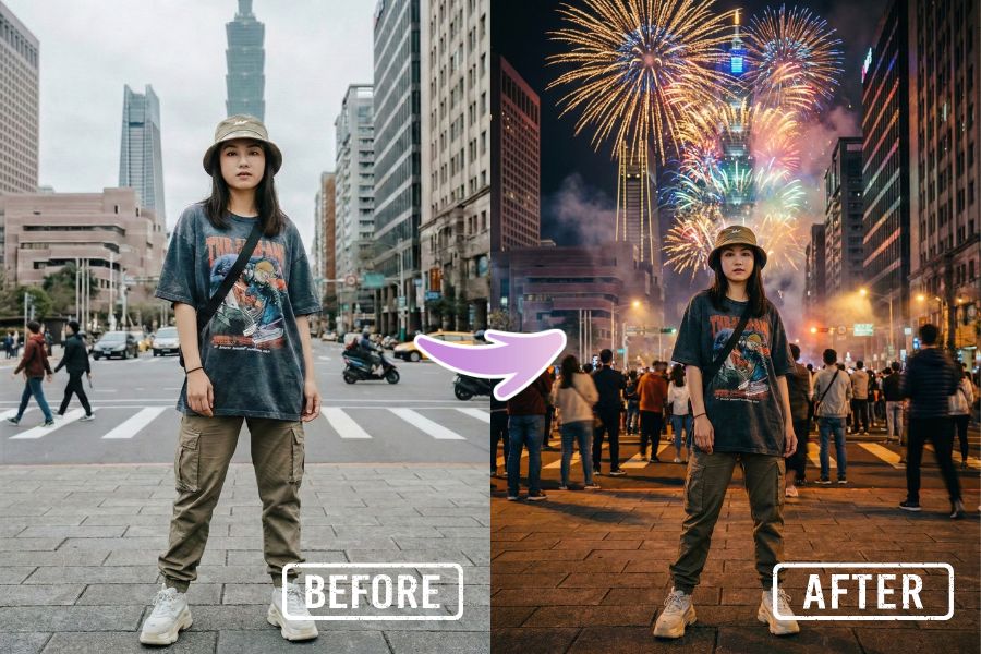 場景轉換 & 寫實風格 Gemini 3 Pro Banana-Nano Banana Pro 指令-Nano Banana Pro 圖像生成