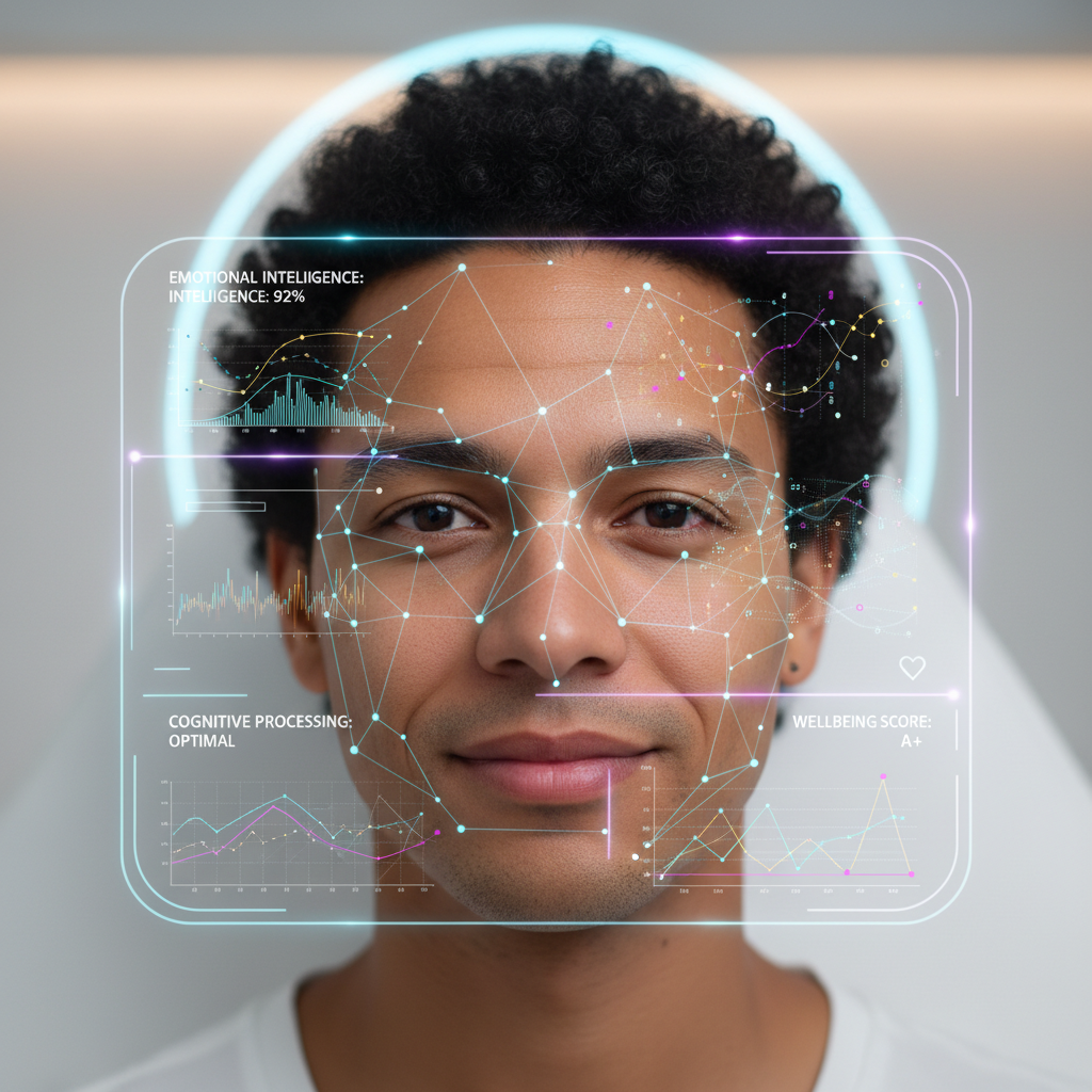 Illustrates AI skin analysis technology in action, showing precision and detail