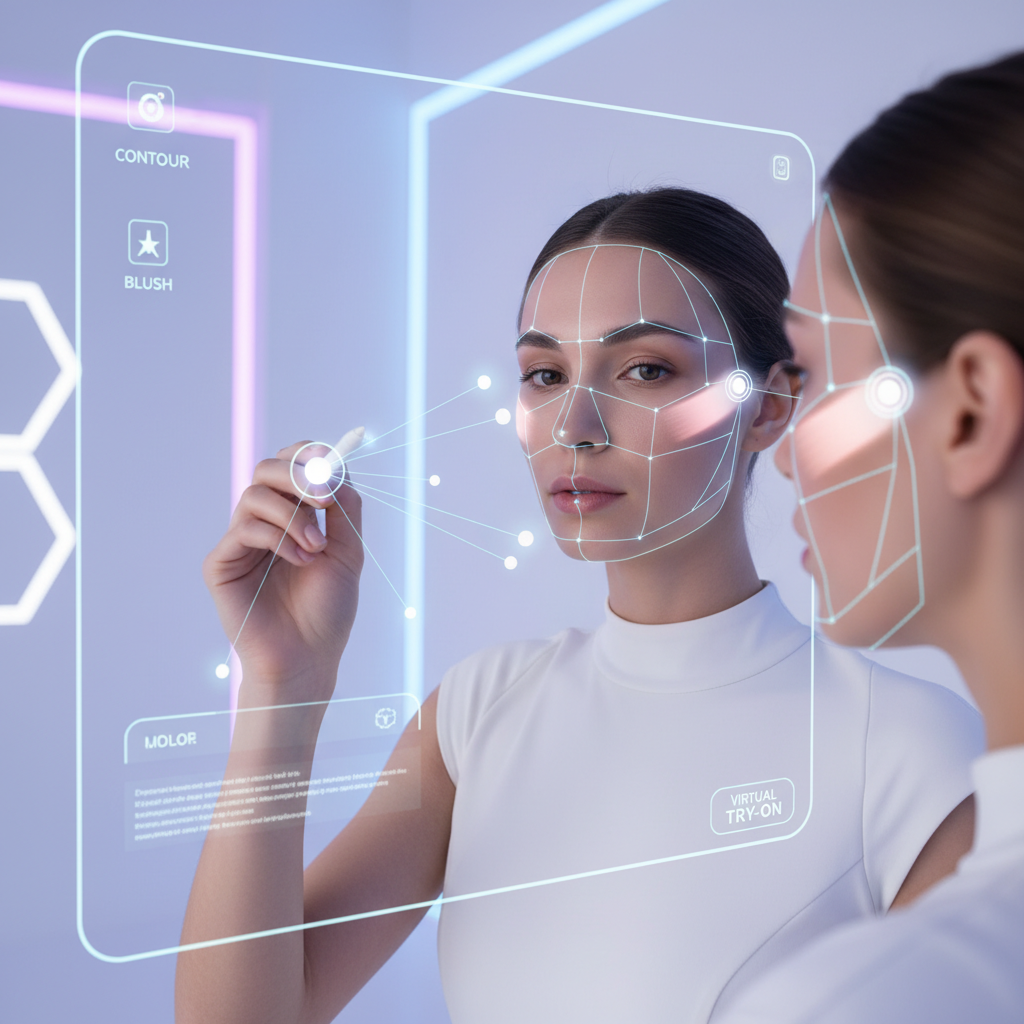 Makeup application techniques for an oblong face shape.