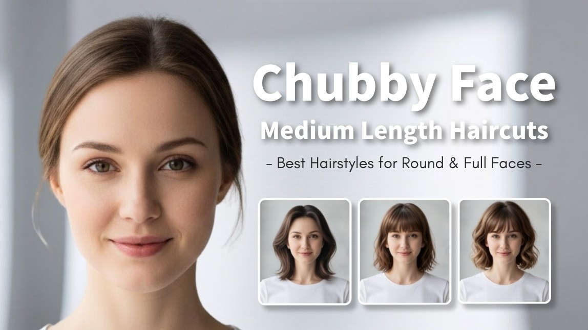 Chubby Face Medium Length Haircuts: Best Hairstyles for Round & Full Faces