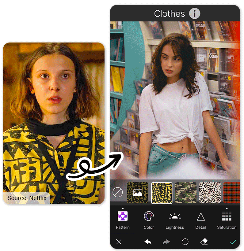 Montage photo vêtement stranger things, style fashion stanger things