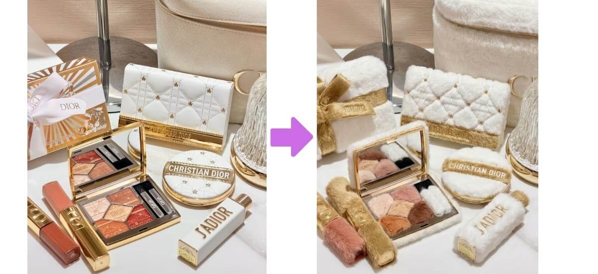 コスメをAIでモフモフ加工