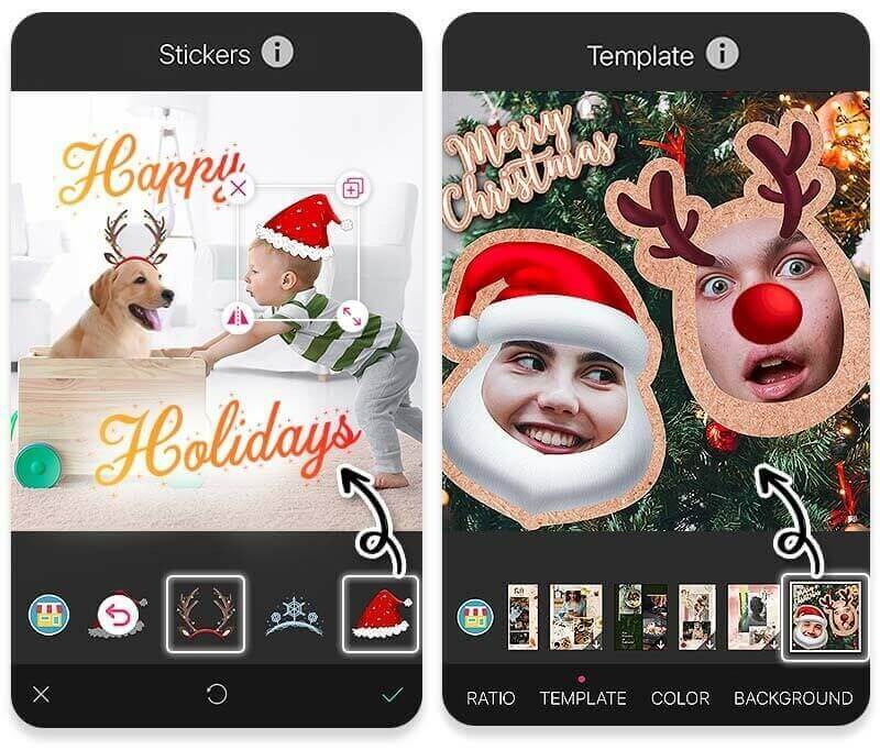 Weihnachtskarte-Weihnachtsmann Weihnachtskarte-Vorlage